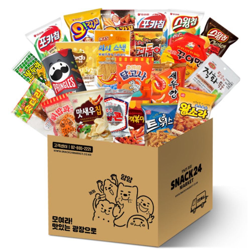 [WeFun] OTT Snack Box 23p (A collection of snacks that are easy to eat while driving)_Various flavors, full of nutrition, popular snacks, mini snacks_Made in Korea